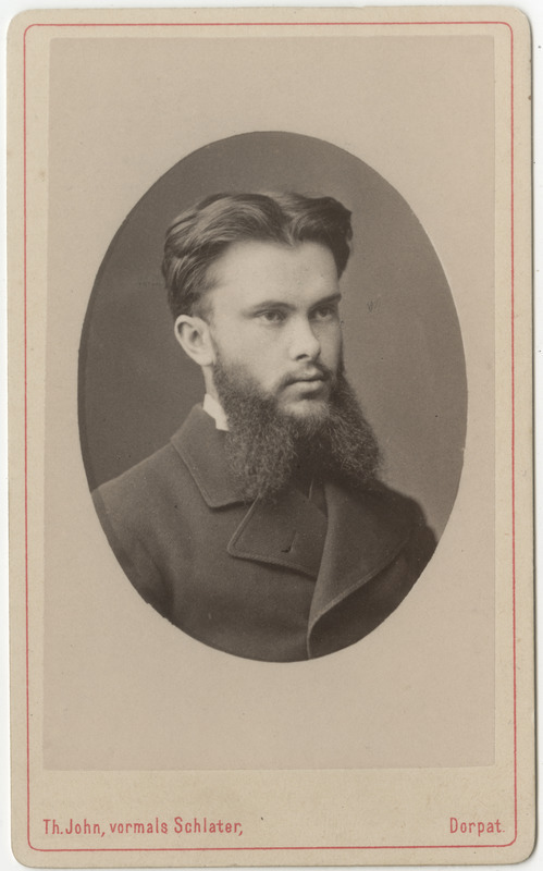 Korporatsioon "Estonia" liige Ferdinand Gräbner, portreefoto