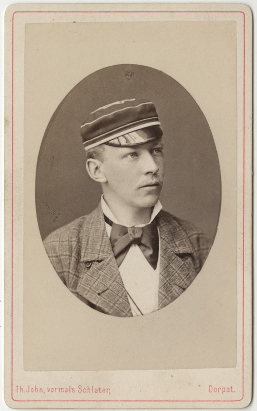 Korporatsioon "Estonia" liige parun Ernst Ungern-Sternberg, portreefoto