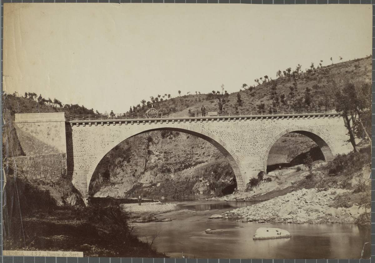 GERONA-457.- Bridge of Sert. - Bridge population Sert in the province of Girona.