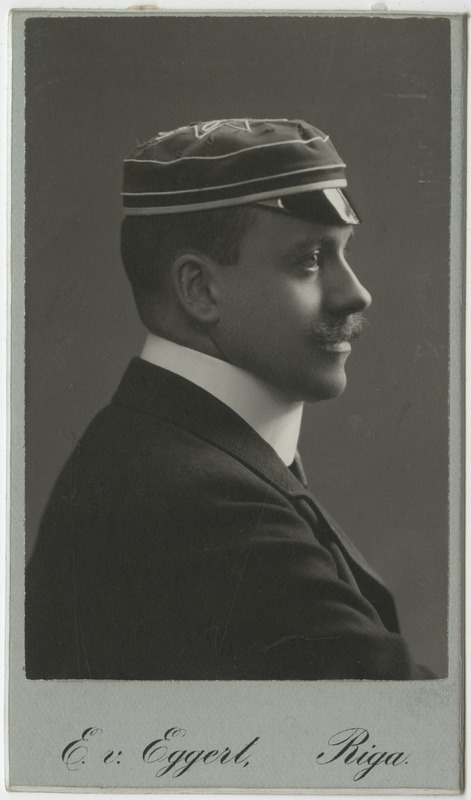 Korporatsiooni "Livonia" liige Theodor Weidenbaum, portreefoto