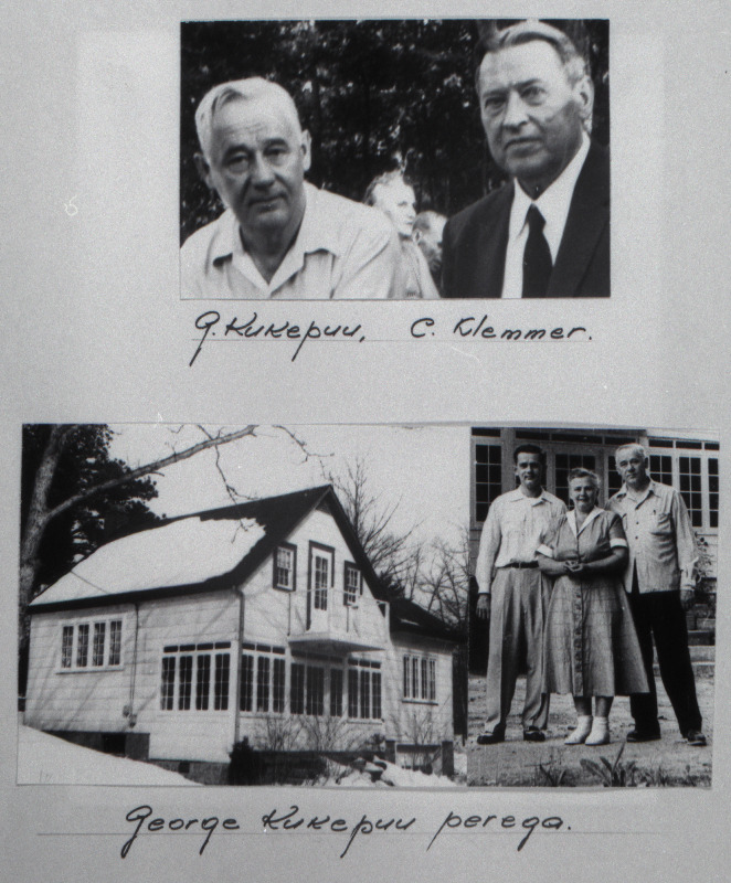 Eestlased paguluses. Ülemisel fotol G. Kukepuu ja C. Klemmer, alumisel George Kukepuu maja ja perekond. Fotokollaaž.