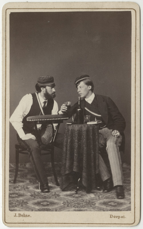 Korporatsioon "Estonia" liikmed Georg Hoffmann ja Karl Dehio, grupifoto