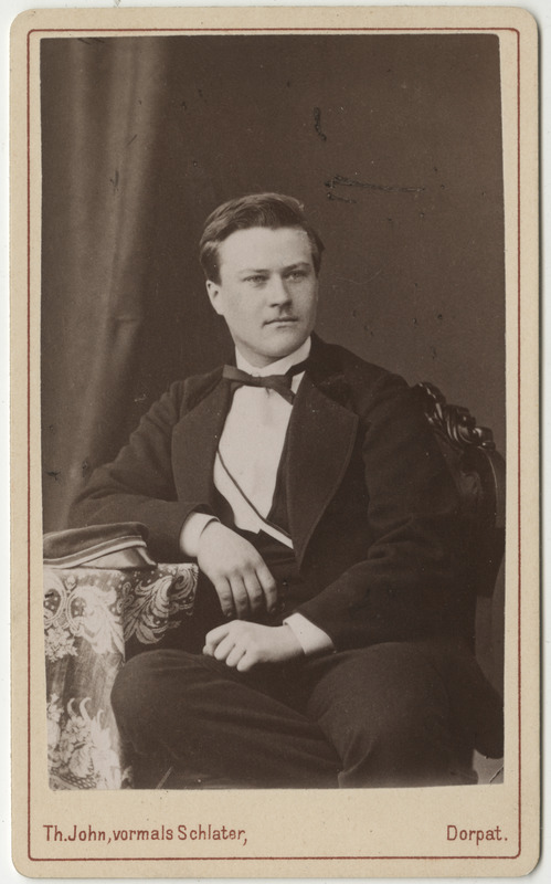 Korporatsioon "Estonia" liige Leo Furcht, portreefoto