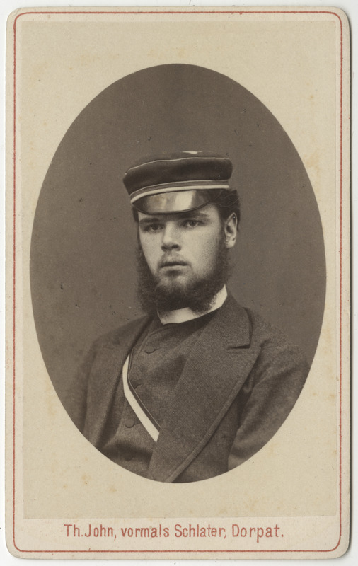 Korporatsioon "Estonia" liige Eduard Pabst, portreefoto