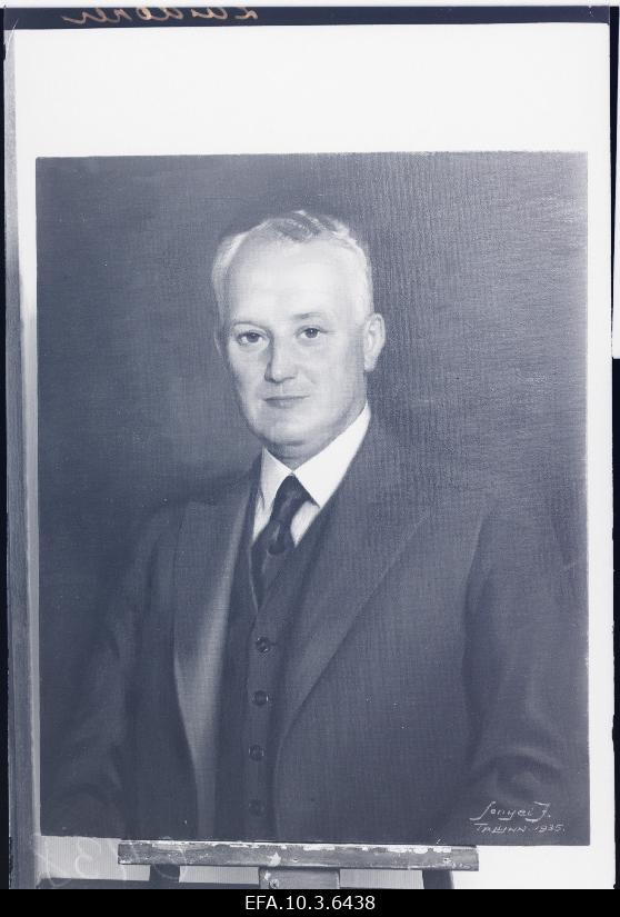 Kaitsevägede ülemjuhataja kindralleitnant Johan Laidoner. Maali repro.