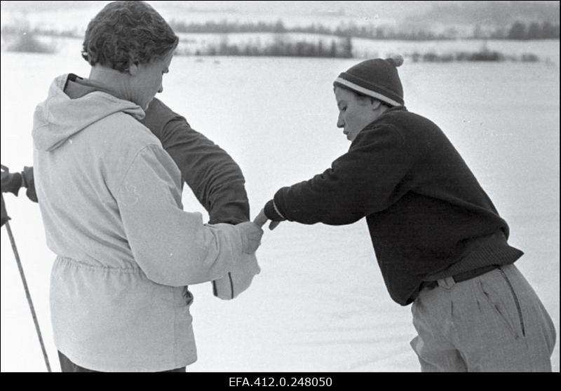 NSV Liidu suusatamise meistrivõistluste ajal Otepääl.