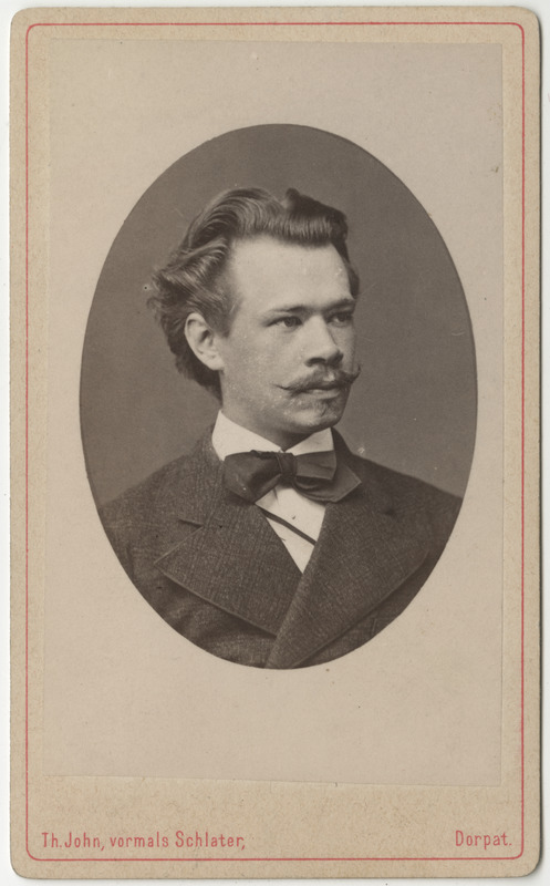 Korporatsioon "Estonia" liige Friedrich Rosenbaum, portreefoto