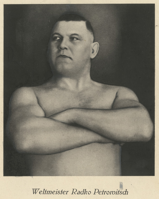 Karl Tomberg (esinejanimi Radko Petrowitch) eesti meister maadluses, foto