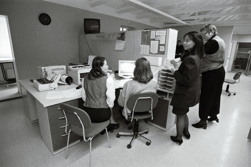 Ajalehe Sakala toimetuse uued tööruumid Tartu tänaval.