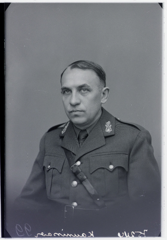 Sõjavägede Staabi V osakonna (mobilisatsioon) üldjaoskonna ülem major Oskar Kaunissaar.