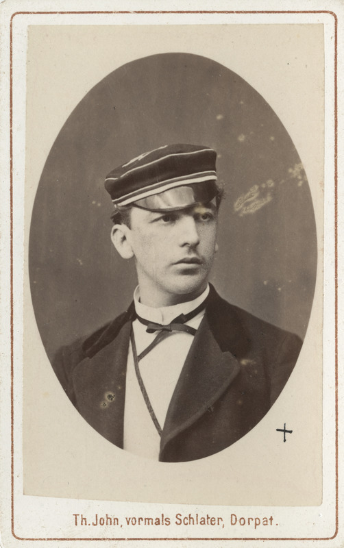 Korporatsioon "Estonia" liige Karl Hunnius, portreefoto