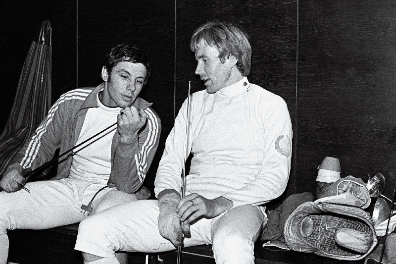 Eesti NSV X suvespartakiaadist moodsas viievõistluses osavõtjad T. Tõnise (paremal) ja A. Tammsaar.