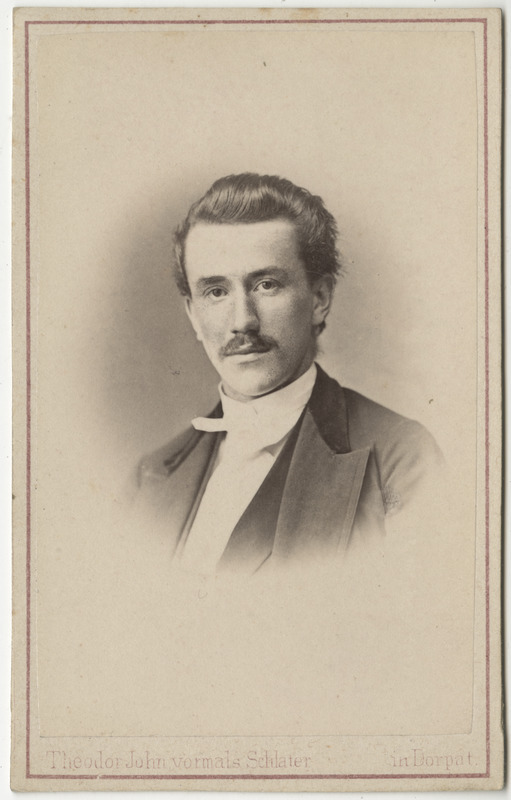 Korporatsioon "Estonia" liige parun Basilius Rosen, portreefoto