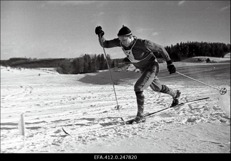 NSV Liidu suusatamise meistrivõistluste ajal Otepääl.