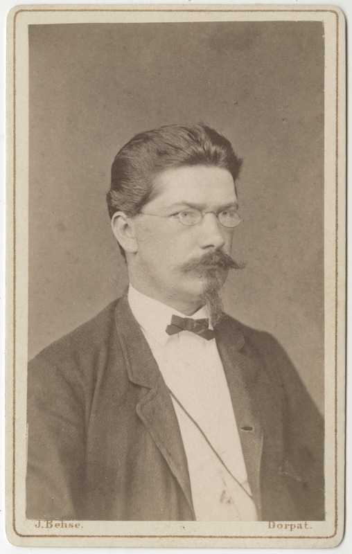 Korporatsioon "Estonia" liige Louis Mickwitz, portreefoto