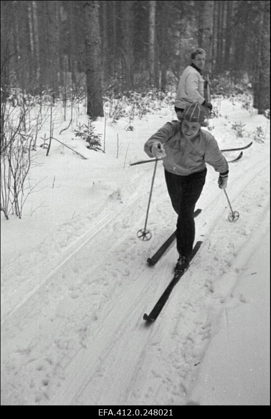 NSV Liidu suusatamise meistrivõistluste ajal Otepääl.