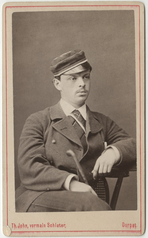 Korporatsioon "Estonia" liige Arved Schmidt, portreefoto