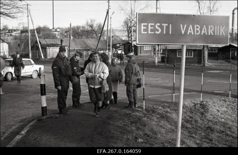 Eesti-Läti piiril Valgas.