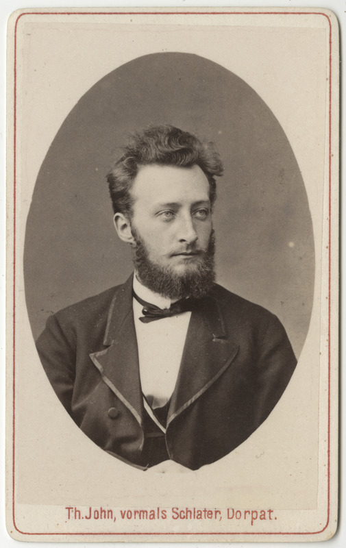 Korporatsioon "Estonia" liige Karl Riesenkampff, portreefoto