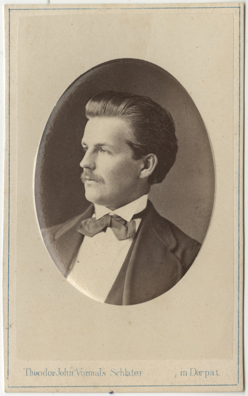 Korporatsioon "Estonia" liige Paul von Gruenewaldt, portreefoto