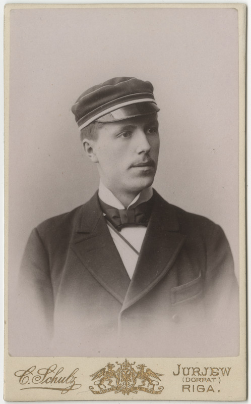 Korporatsioon "Estonia" liige Julius Schroeder, portreefoto