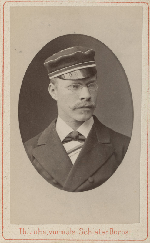 Korporatsiooni "Livonia" liige Rudolf von Freymann, portreefoto