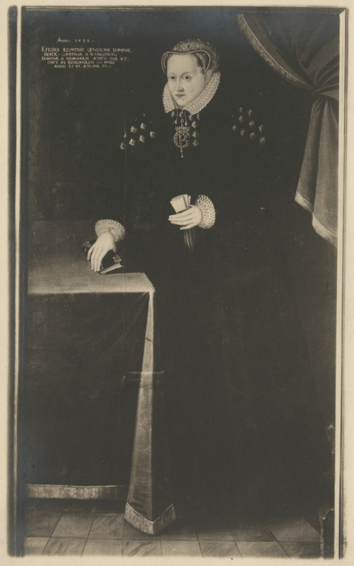 Gustav I Vasa abikaasa Katarina Stenbock, fotopostkaart. Repro maalist