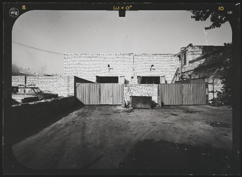 Tallinn, Peterburi tee 49. Tallinna autoremondi katsetehas (endine Leningradi mnt 49). Stereofotogramm-meetriline mõõdistamine.