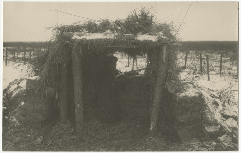 Vabadussõda, Eesti rahvaväe valvepost Narva lähistel vaherahu ajal 01.1920