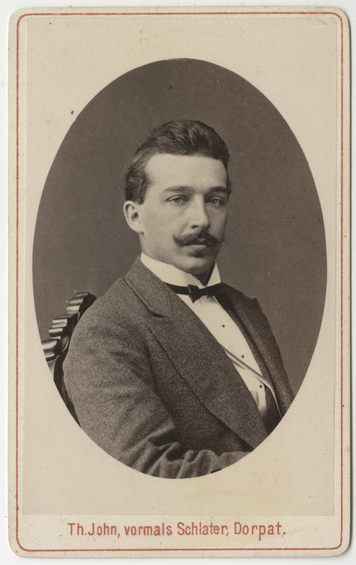 Korporatsioon "Estonia" liige Karl Kruus, portreefoto