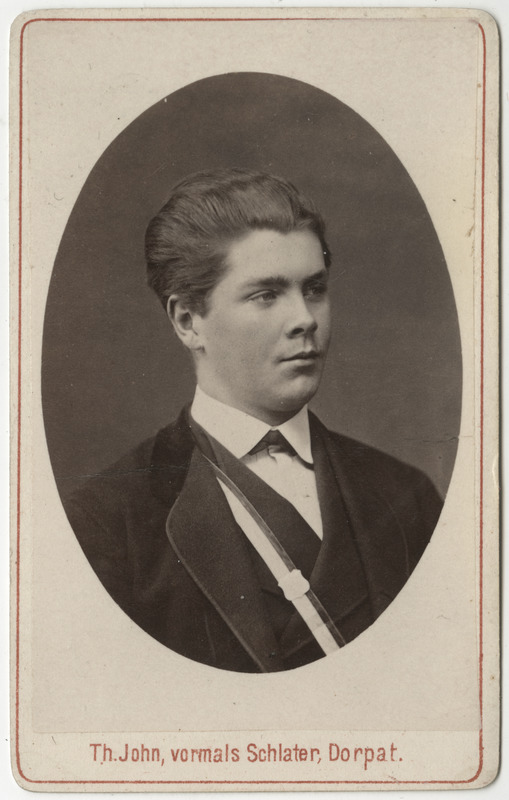 Korporatsioon "Estonia" liige Karl Otto von Renteln, portreefoto