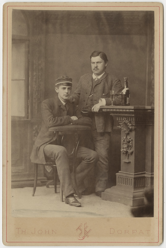 Korporatsiooni "Livonia" liikmed Otto von Blanckenhagen ja tema akadeemiline isa Nicolai von Glasenapp