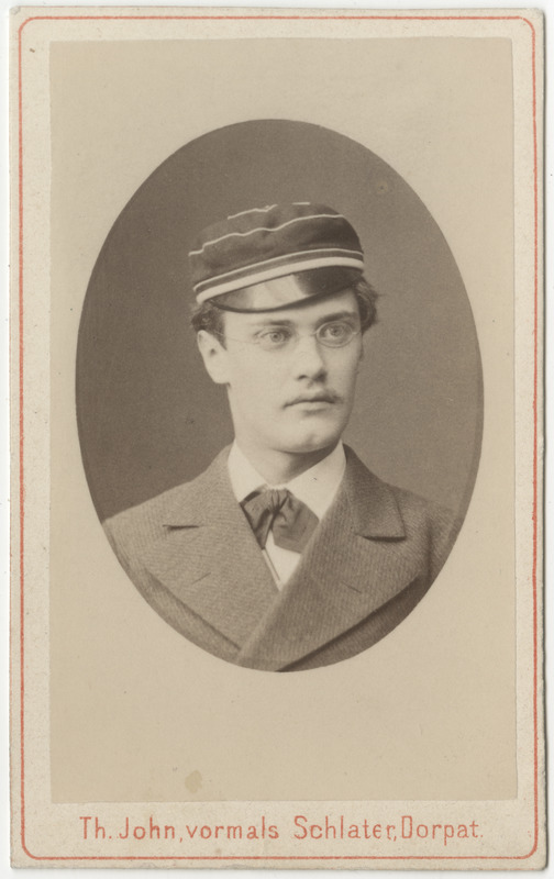 Korporatsioon "Estonia" liige Oskar Hoeppener, portreefoto