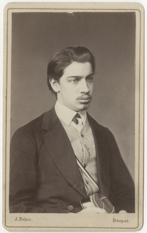 Korporatsioon "Estonia" liige Arthur Bätge, portreefoto