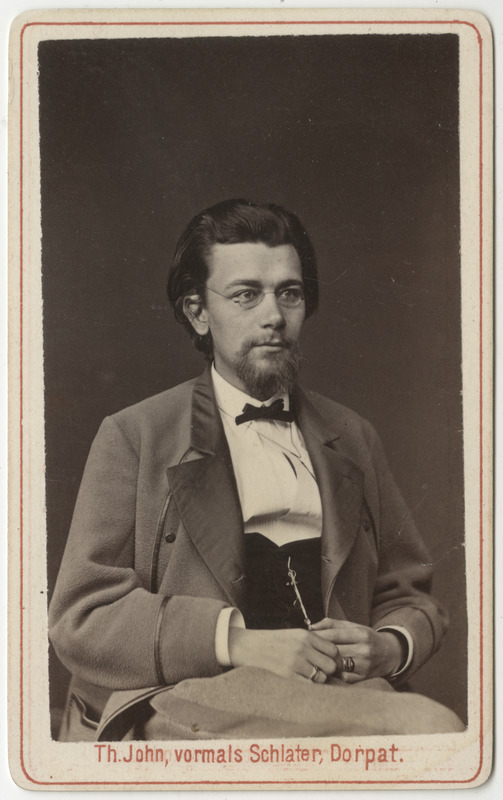 Korporatsioon "Estonia" liige Karl Körber, portreefoto