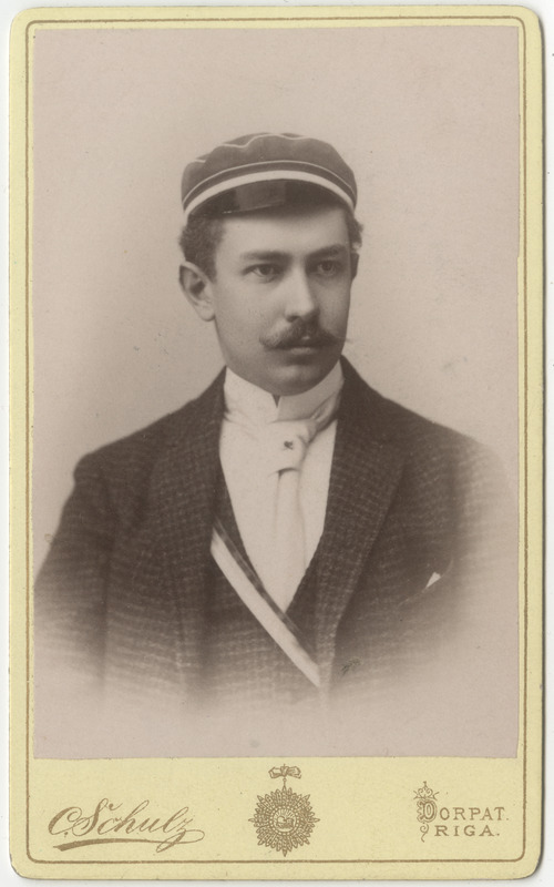 Korporatsioon "Estonia" liige parun Otto Stackelberg, portreefoto