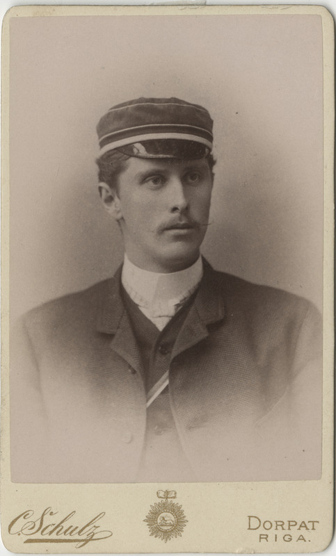 Korporatsiooni "Livonia" liige Otto Toepffer, portreefoto