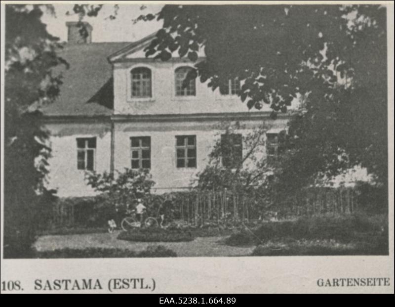 Saastna mõisa peahoone, repro Heinz Pirangi teoses "Das Baltische Herrenhaus" olevast illustratsioonist