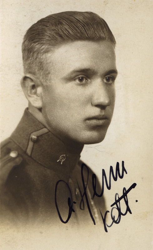 Sõjaväe Ühendatud Õppeasutused. Kadett Adolf Herm.