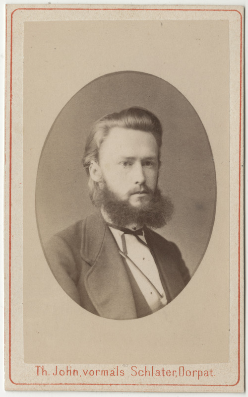 Korporatsioon "Estonia" liige Karl Hasselblatt, portreefoto