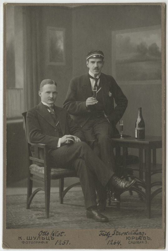 Korporatsiooni "Livonia" liikmed Friedrich Stackelberg ja tema akadeemiline isa Otto von Klot