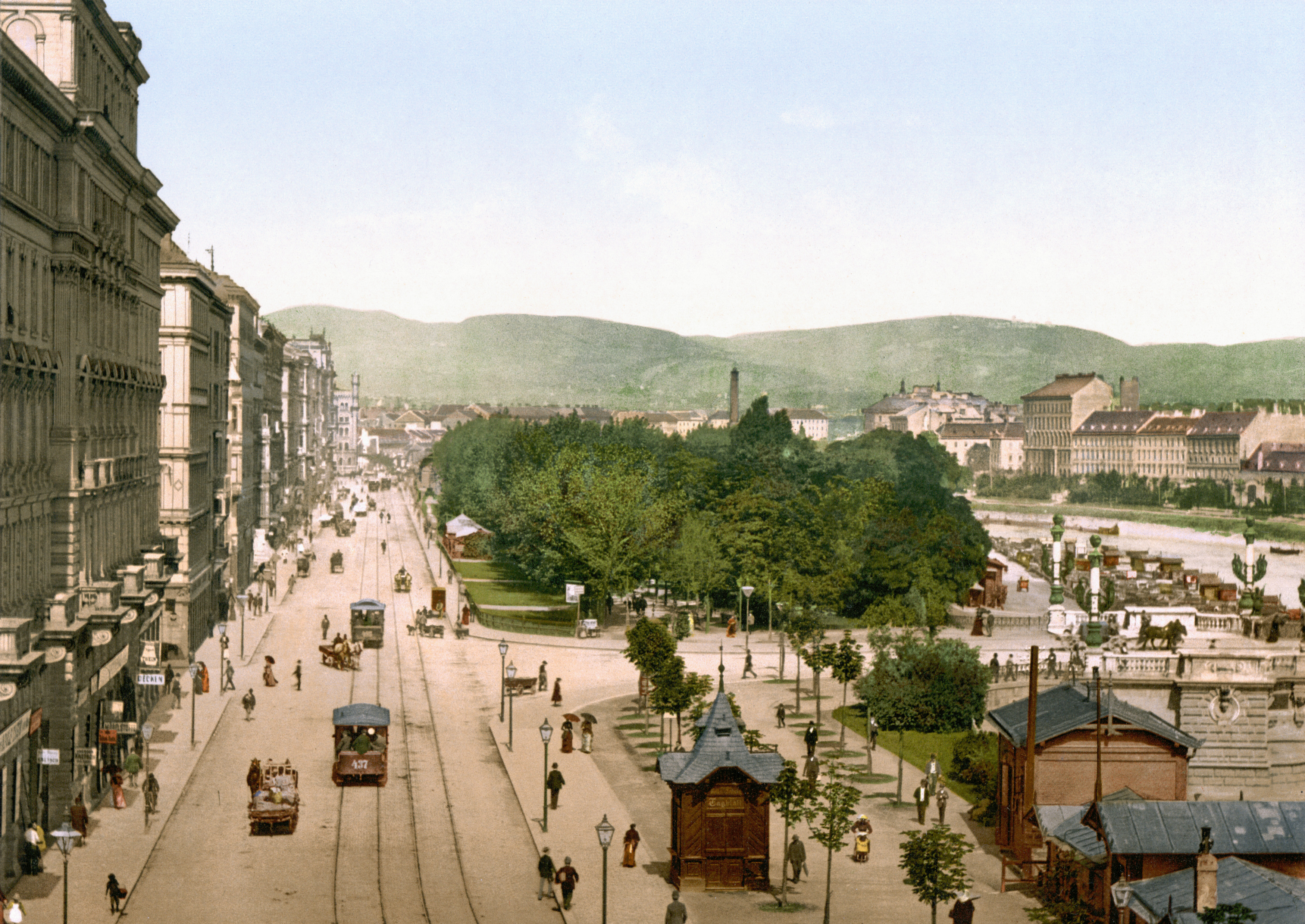 Franz-Josefs-Kai Wien 1900 - lang