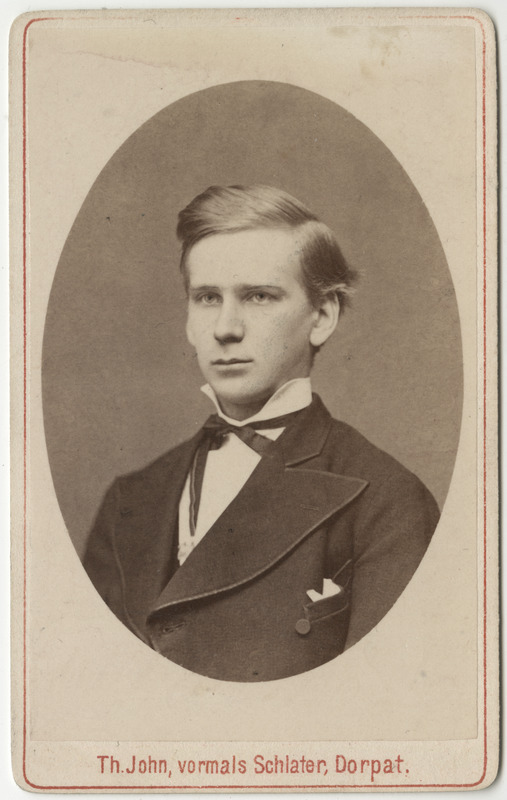 Korporatsioon "Estonia" liige Konstantin Rahr, portreefoto