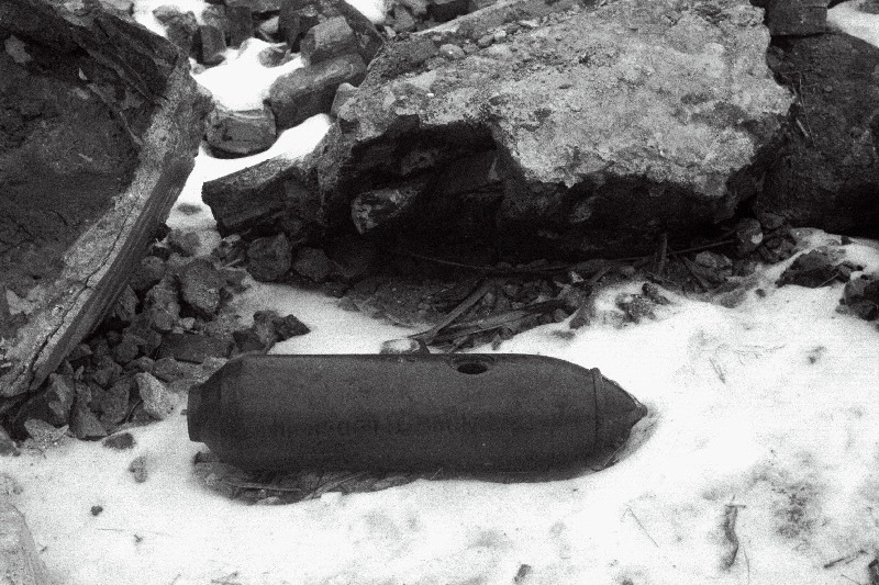 Hoonete purustamiseks kasutatud lõhkamata jäänud lennukipomm.