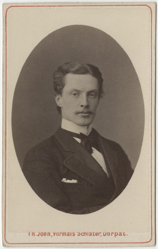 Korporatsiooni "Livonia" liige parun James von Wolff, portreefoto