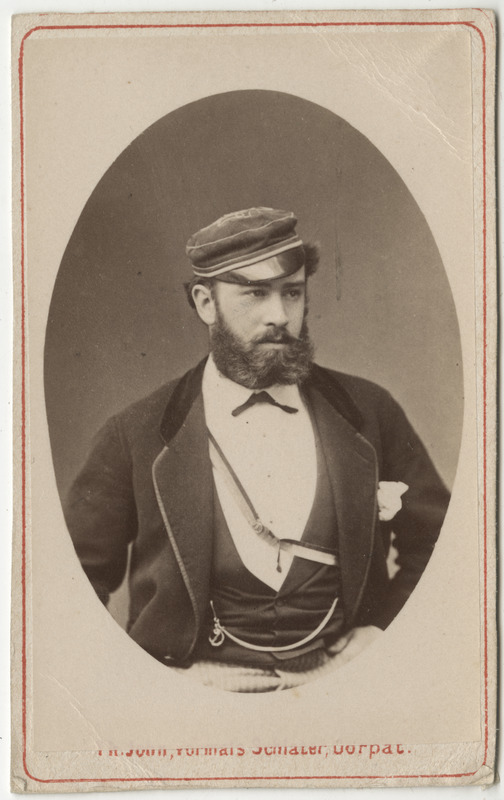 Korporatsioon "Estonia" liige Richard Hoffmann, portreefoto