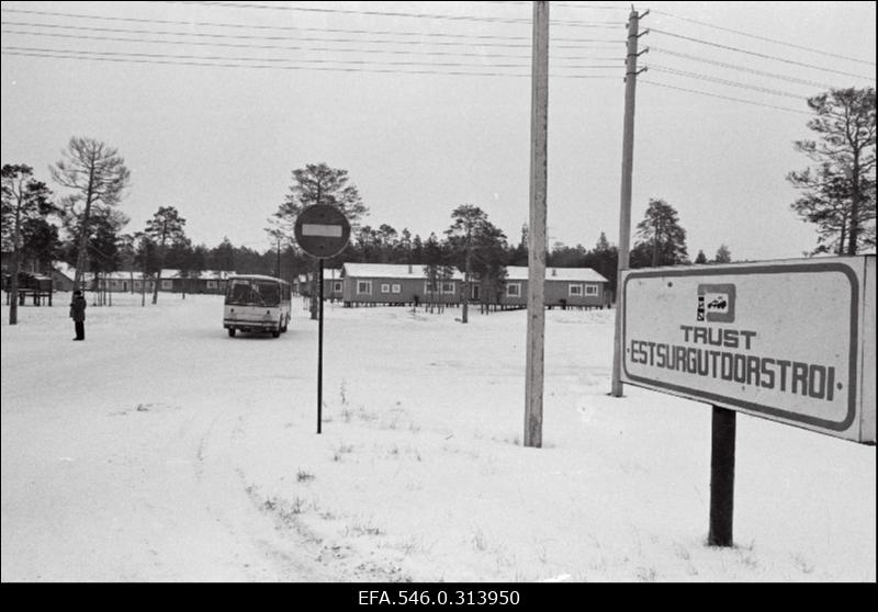 Komsomoli löökehitusel Siberis Pimi asulas töötavad mehed Eestist, et rajada autoteid naftaväljade teenindamiseks.