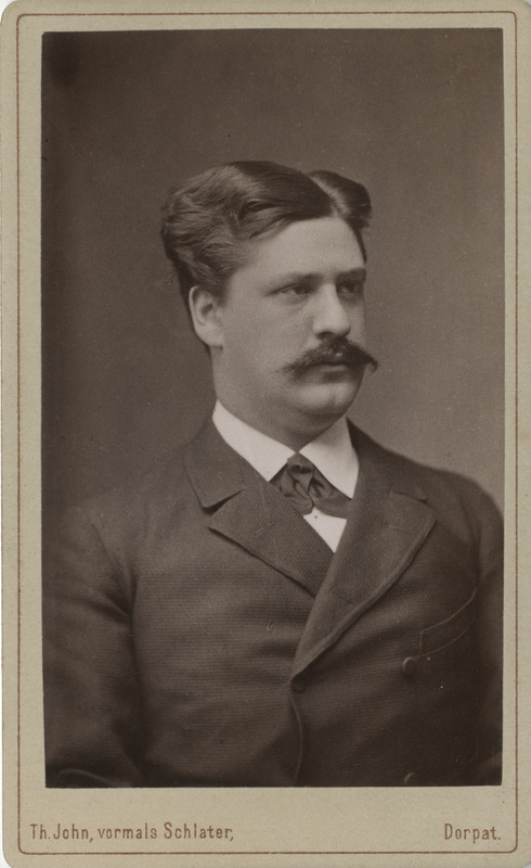 Korporatsiooni "Livonia" liige Carl Schmidt, portreefoto