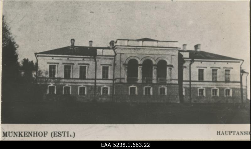 Muuga mõisa peahoone, repro Heinz Pirangi teoses "Das Baltische Herrenhaus" olevast illustratsioonist