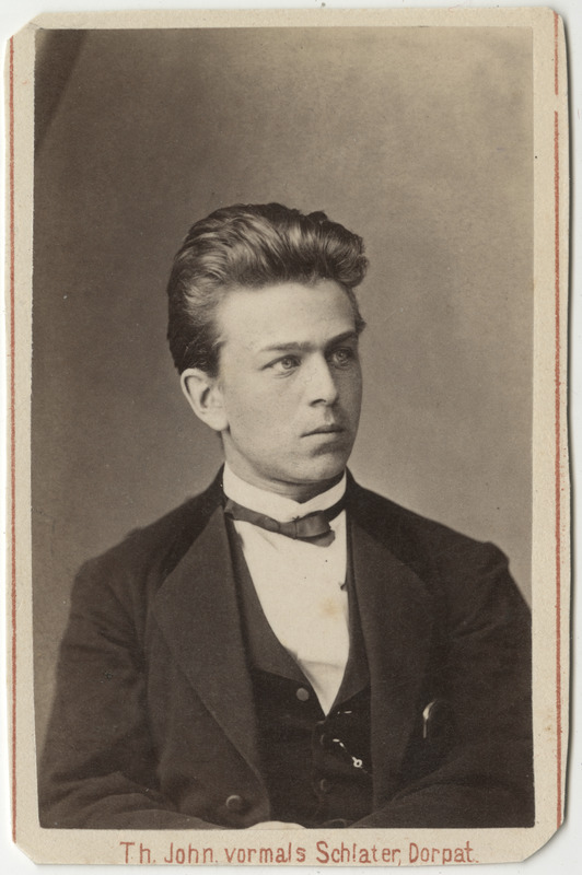 Korporatsioon "Estonia" liige Konstantin Ewers, portreefoto